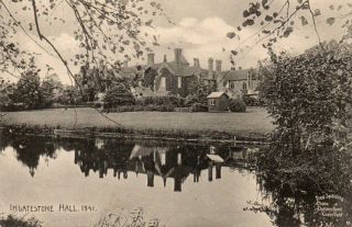 Vintage Fred Spalding Postcard Ingatestone Hall Essex Posted 1916