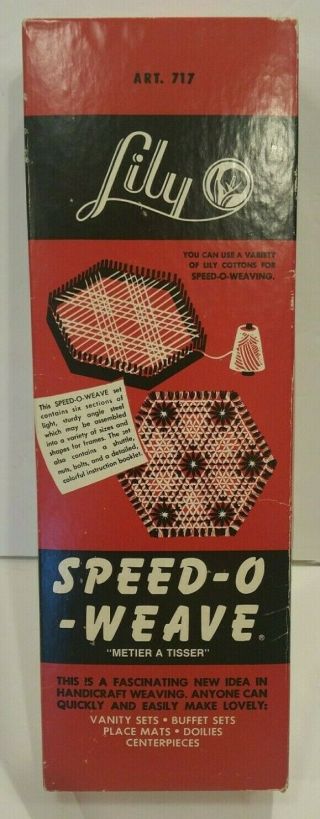 Vintage Speed - O - Weave By Lily Mills Handicraft Weaving Art 717 With Book