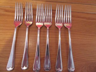 Lovely Vintage Set 6 Ryals Silver Plate Epns Dinner Forks 19cm 7.  5 "