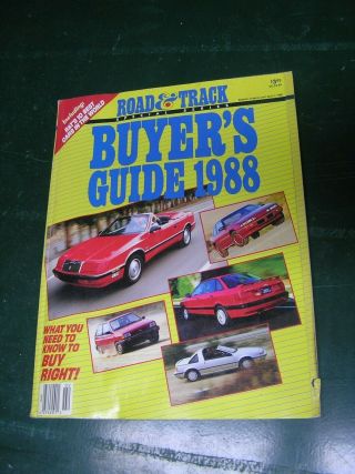 Car Magazines - Road & Track Buyers 