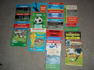 16 Vintage England Football Programmes