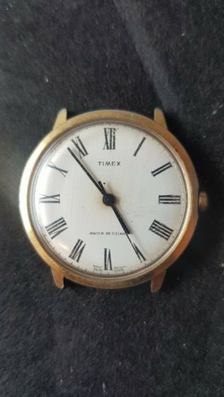 Vintage Gold Plated Timex Watch Mens Spares/repair