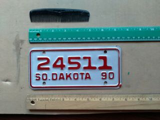 License Plate,  South Dakota,  1990,  Motorcycle,  24511