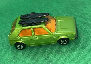 Matchbox Superfast 7 Vw Golf Volkswagen Green & Surfboards Vintage 1976
