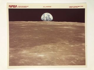 Vintage Nasa Photo Astronaut Apollo 11 Earth View Moon Landing Spacecraft