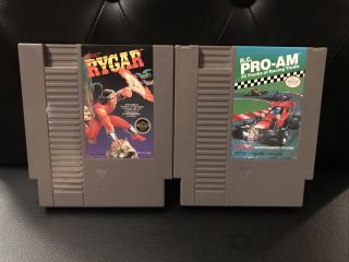 Vintage Nintendo Nes Games R.  C.  Pro - Am And Rygar
