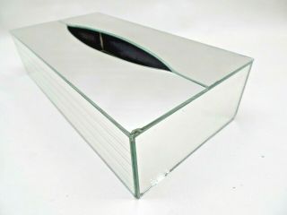Vtg Mirrored Tissue Box Cover 10 " X 5 " X 3 " By Imperial Mirror And Glass