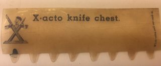 Vintage X - Acto Knife Chest Kit Set In Wooden Dovetail Box Case Xacto