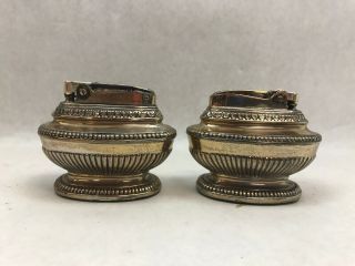 Vintage Ronson Queen Anne Silver Plate Table Lighters