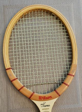 Wilson Jack Kramer Autograph Wooden Tennis Racquet Racket Strata Bow Vintage