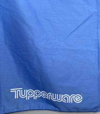 Vintage Tupperware Tablecloth for Display Table Blue and White 45 
