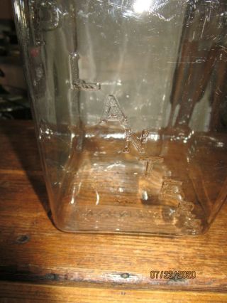 Antique/VTG Mr.  Peanut jar 1940s large counter display store jar.  Tin lid 3