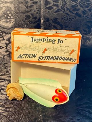 F1) Vtg Jumping Jo Action Fishing Lure Antique Tackle Box Bait Bass Musky Pike