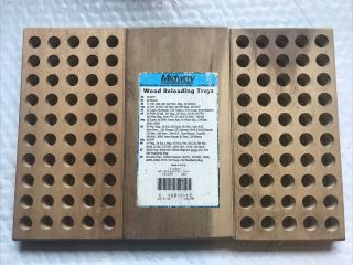 Midway Antique Or Vintage Reloading Wooden Block Trays Set Of 3