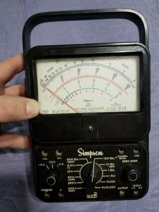 Vintage Simpson 260 Series 6p Analog Volt - Ohm - Milliammeter Vom Multi - Meter