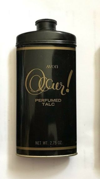 Vintage Avon Occur Perfumed Talc Powder 2.  75 Oz.  Full No Box