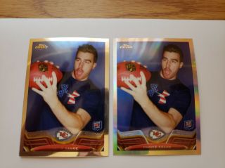 2013 Topps Chrome Travis Kelce Rc And Refractor Chiefs