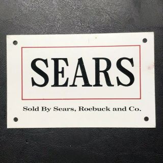 Vintage Sears Tin Sign Metal Roebuck And Co Small 6.  25 " X 4 "