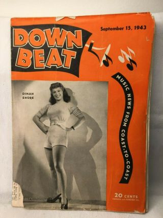 Set Of 2 Vintage Down Beat Magazines 1943 & 1944