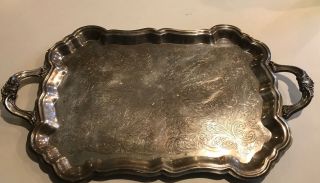 Vintage F.  B.  Rogers Silver Company Tray With Handles