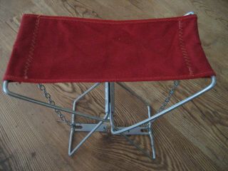 Old Pal Portable Canvas Folding Stool Seat Chair Vintage Camping Hunting Fishing