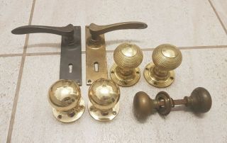 Old Brass Door Knobs Vintage Antique Reclaimed
