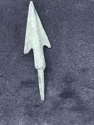 Ancient bronze age Greece longshot barbed arrowhead 3