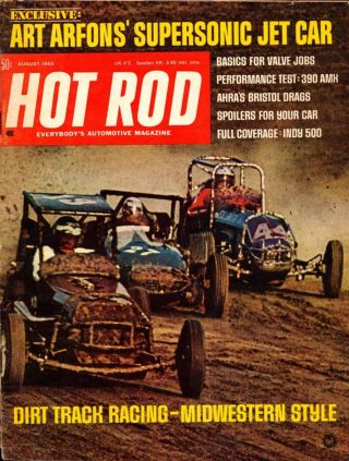 Hot Rod August 1968 Art Arfons Jet Indy 500 Amx Hemi Sprint Car Drag Racing Ahra