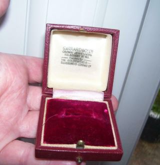 Antique Vintage Fine Velvet Ring Box Jewellers Garrard & Co Regent St
