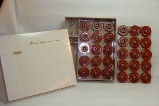 Vintage Sears Kenmore Rust Red Decorative Stitch Sewing Machine Cams In Case