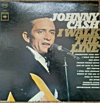 Johnny Cash I Walk The Line Album Lp 1965 Columbia Records Vinyl Vg,  Vintage