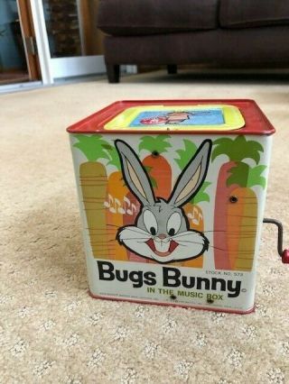 Vintage Bugs Bunny In The Music Box Mattel 1962 Pop Up & Box Stock 573