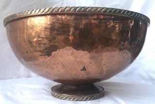 Antique Vintage Hand Made Copper Bowl Rose Bowl Center Piece Rhodesian