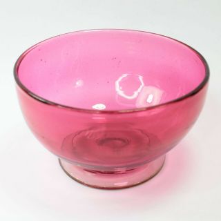 Sugar Bowl Basin Cranberry Glass Ruby Antique 19th Century Victorian