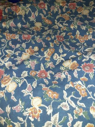 Ralph Lauren Jardin Vintage Blue Floral Standard Pillowcases Guc Set 2
