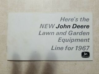 Vintage John Deere Brochure Lawn And Garden 1967
