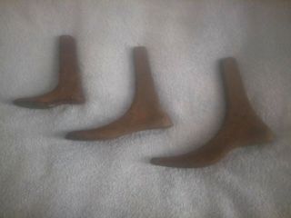 Three & Authentic Cobblers Shoe Lasts / Vintage Cast Iron / Three Sizes