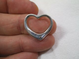 Vintage Espo - Joseph Esposito - Sterling Silver Heart Pendant - 3/4 " - Ah
