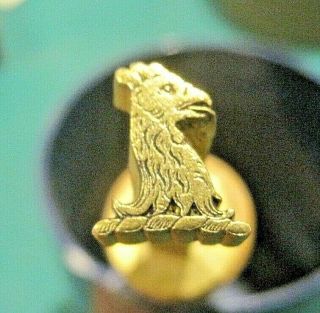 Bookbinding: Unusual Heraldic Antique Brass Stamp In The Form Of A Gryphon