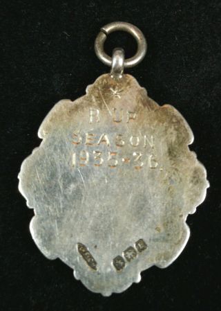 Rare Antique Hallmarked Silver enamel Fielden Hospital Cup Fob medal 2
