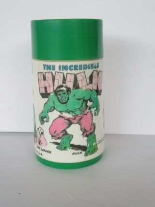Vintage 1978 Aladdin Incredible Hulk Lunchbox Thermos (only)