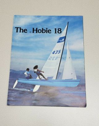 Vintage 1979 Hobie Cat 18 Sailboat Brochure - Folds Out Into Poster