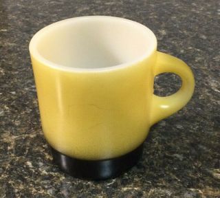 Anchor Hocking Fire King Vintage Coffee Mug Cup Black And Yellow