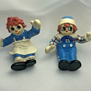 Vintage 1988 Raggedy Ann & Andy Pvc Mini 2 " Figures Macmillian Toys