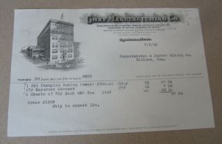 Old Vintage 1920 Gray Mfg.  Co.  Billhead Document - Spokane Wa.  - Imperial Coffee