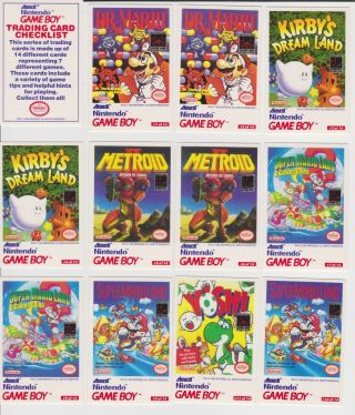 Vintage 1993 Amurol Nintendo Game Boy Tip Cards Choose One Select From List Case