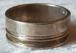 Sterling Silver Vintage Art Deco Antique Men’s Ring - Size W