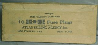 Box 10 Early Electrical SIX - IN - ONE Fuse,  Steamp Punk Ceramic Vintage OLD 3