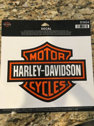 Harley Davidson Decal Sticker Bar And Shield 8 " X 6 " Motorcycle Bike Logo