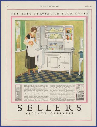 Vintage 1923 Sellers Kitchen Cabinets Home Décor Ephemera 20 